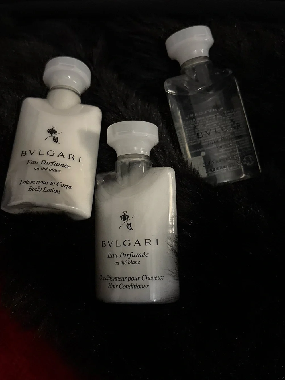 Victoria Secret Ivory Faux Fur Bvlgari BeauTEA Bundle